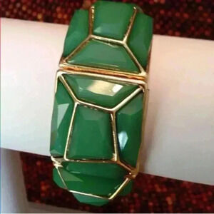 Enameled Crystal Cut Bracelet